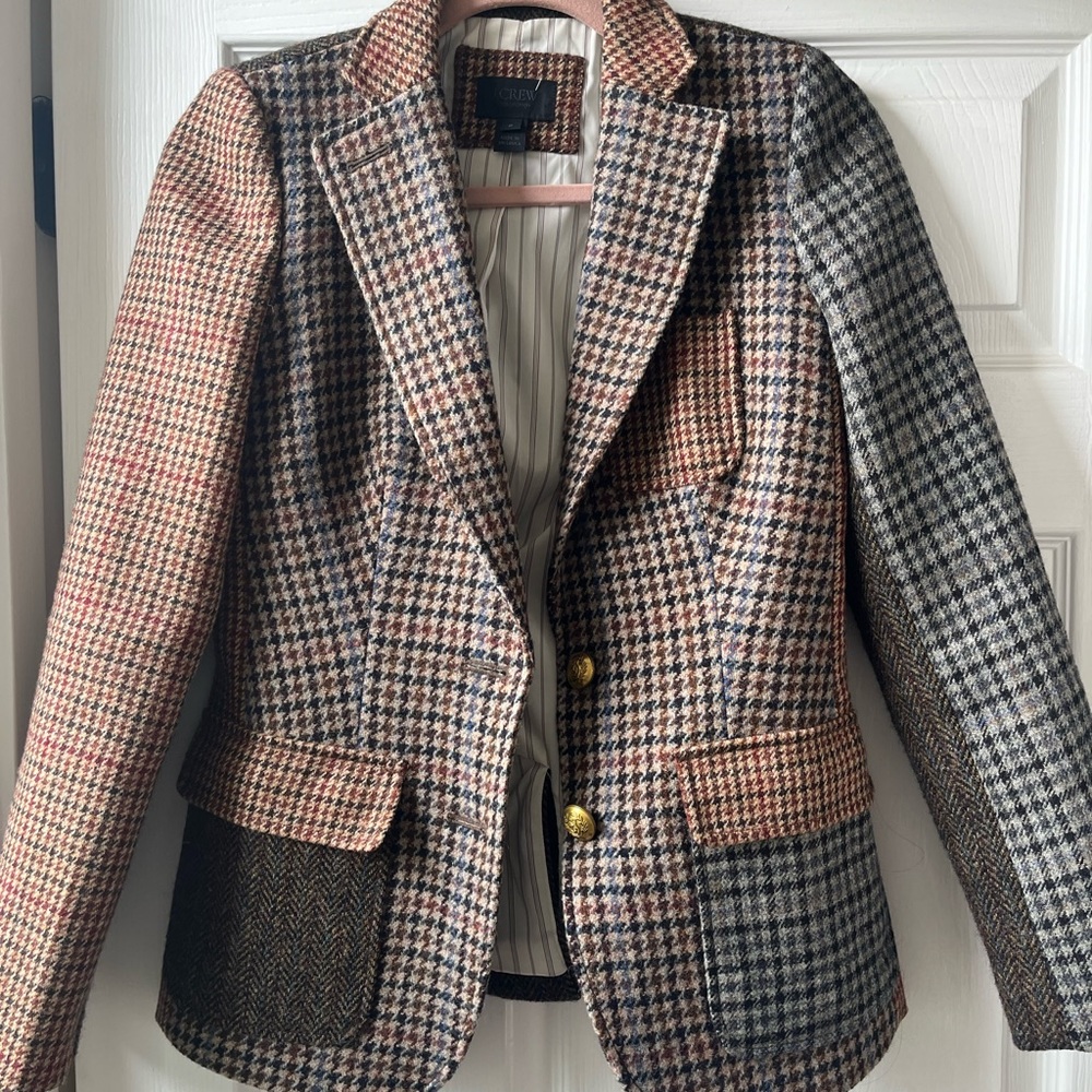 J crew cocktail mismatch blazer size 0 RARE